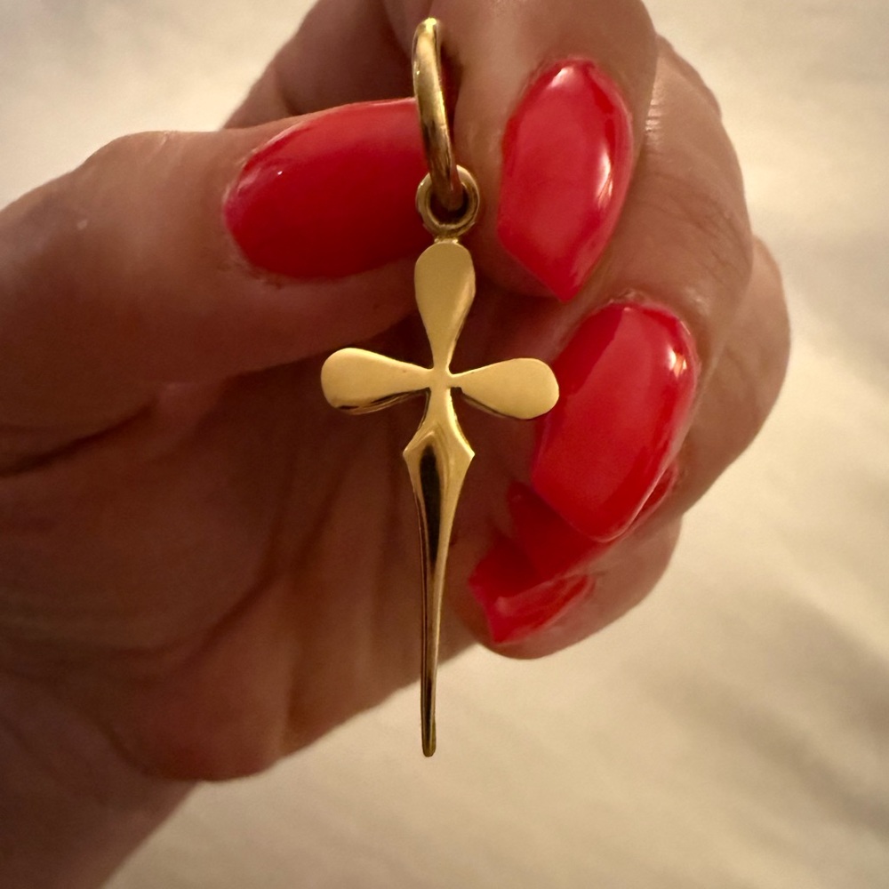 Kesha Designed Gold Cross Pendant